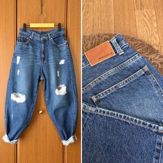 ジーナシス(JEANASIS)の美品 JEANASIS VINTAGE ハイライズ ワイドテーパードデニムパンツ(デニム/ジーンズ)