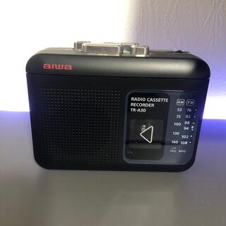 アイワ　ラジオカセットレコーダーTR-A30 ブラック(ラジオ)