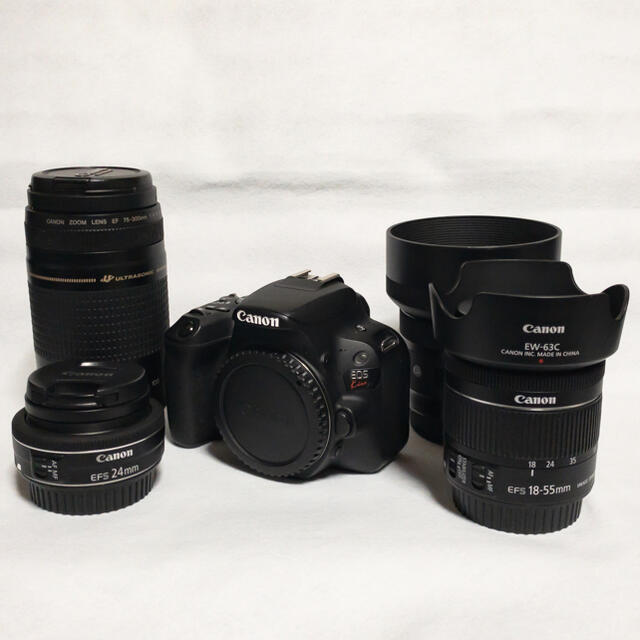 カテゴリ Canon - Canon EOS kiss X9 WiFi レンズ4本セットの通販 by 
