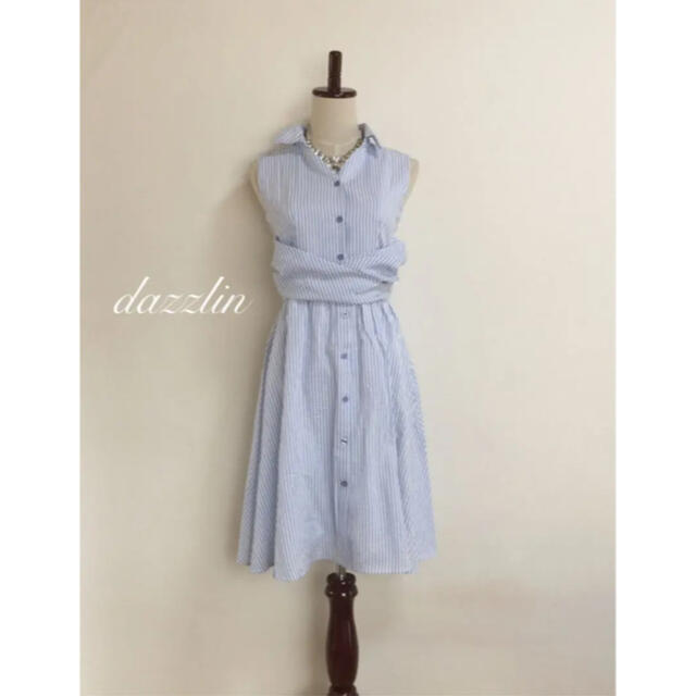 dazzlin(ダズリン)のdazzlin可愛いシャツワンピース新品タグ付き¨̮♡︎おまとめ割SALE開催中 レディースのワンピース(ひざ丈ワンピース)の商品写真