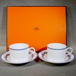 エルメス(Hermes)の★ヴィクトリー様専用　エルメス シェーヌダンクル カップ＆ソーサー ２客 (食器)