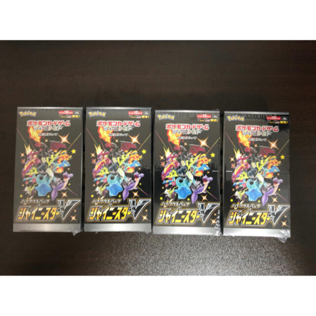 4box 新品 未開封 シュリンク付き ポケモンカードゲーム シャイニースターＶ