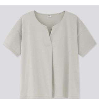 ユニクロ(UNIQLO)のユニクロ　マーセライズコットンキーネックT(半袖)(Tシャツ(半袖/袖なし))