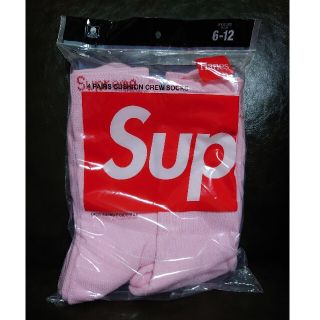 シュプリーム(Supreme)のsupreme /Hanes crewsocks PINK 1足単品(ソックス)