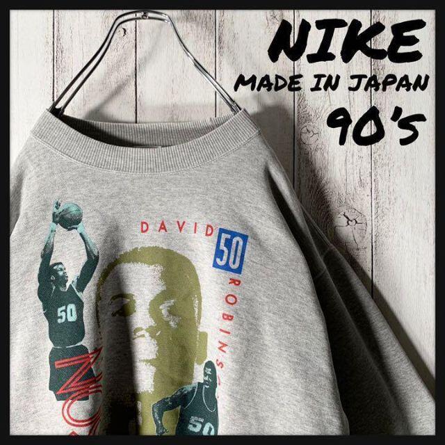 【銀タグ 日本製 90s】ナイキ NIKE 両面ロゴ ロビンソン スウェット