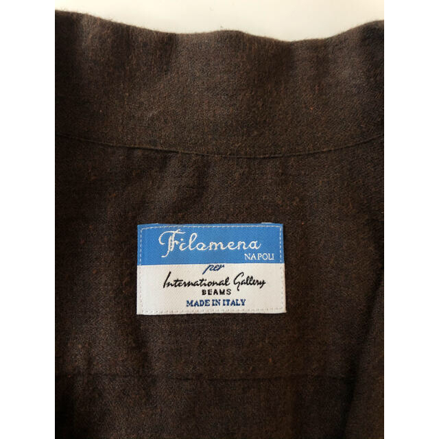 FINAMORE シャツジャケット48ブラウンの通販 by REIMS｜フィナモレならラクマ - Finamore×インターナショナルギャラリー 高評価