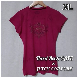 ジューシークチュール(Juicy Couture)の【ハードロックカフェ✕ジューシークチュール】半袖 Tシャツ ／ LLサイズ(Tシャツ(半袖/袖なし))