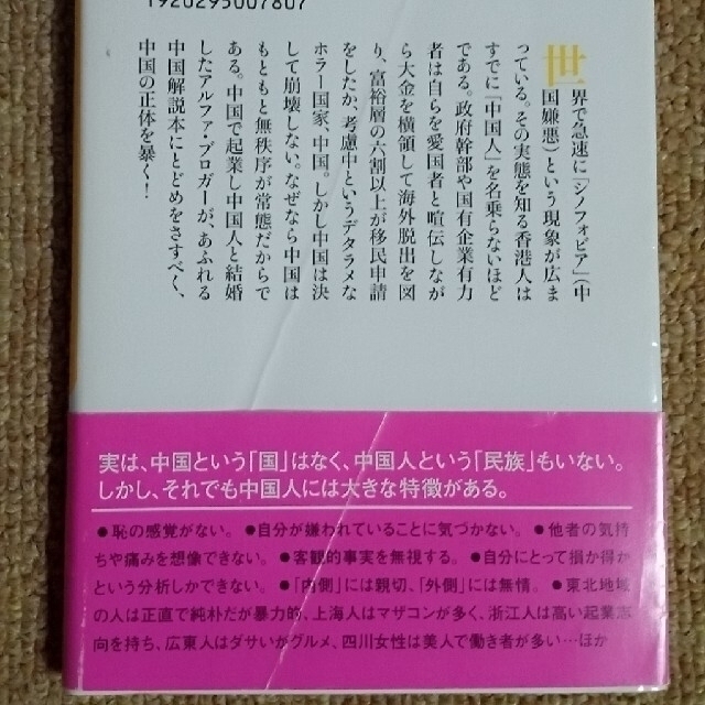 幻冬舎(ゲントウシャ)のなぜ中国はこんなにも世界で嫌われるのか エンタメ/ホビーの本(人文/社会)の商品写真