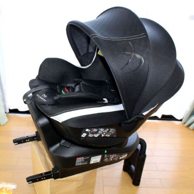 美品 エールベベ 360度回転クルット 3i プレミアム ISOFIX◆新生児～