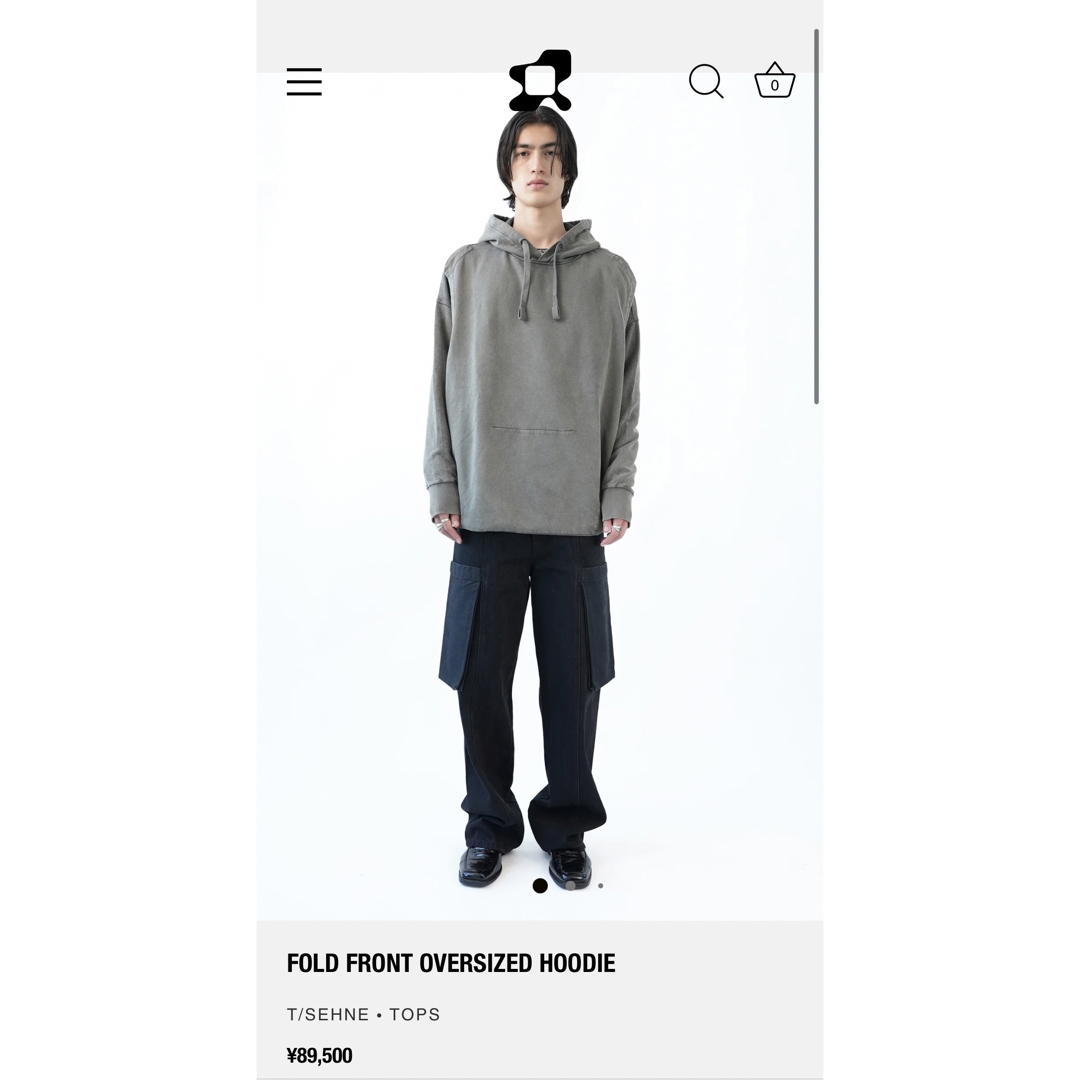 T/SEHNE ティー セーヌ HOODIE フーディ パーカー 長袖 トップス メンズのトップス(パーカー)の商品写真