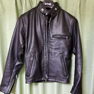 ショット(schott)のScott641E シングルライダース　32インチ(黒)(ライダースジャケット)