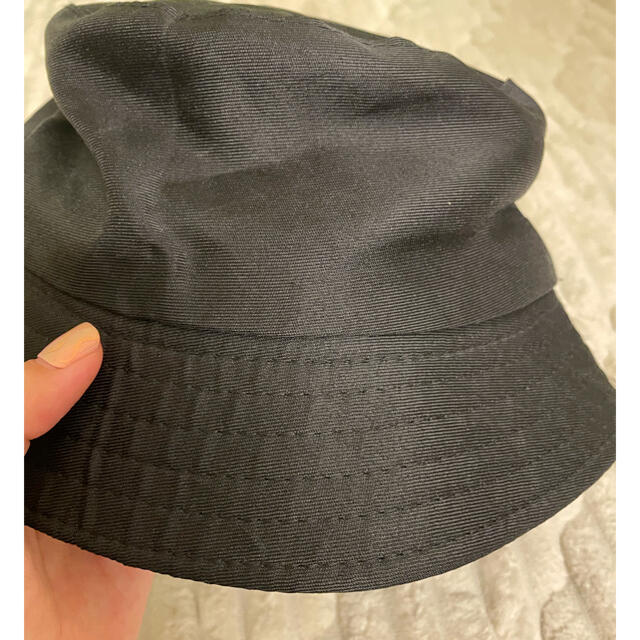 バケットハット シンプル ブラック 韓国ファッション 帽子 黒 レディースの帽子(ハット)の商品写真