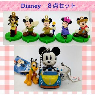 ディズニー(Disney)のディズニーキャラクター★８点セット★ミニフィギュア★キーホルダー★Disney(その他)