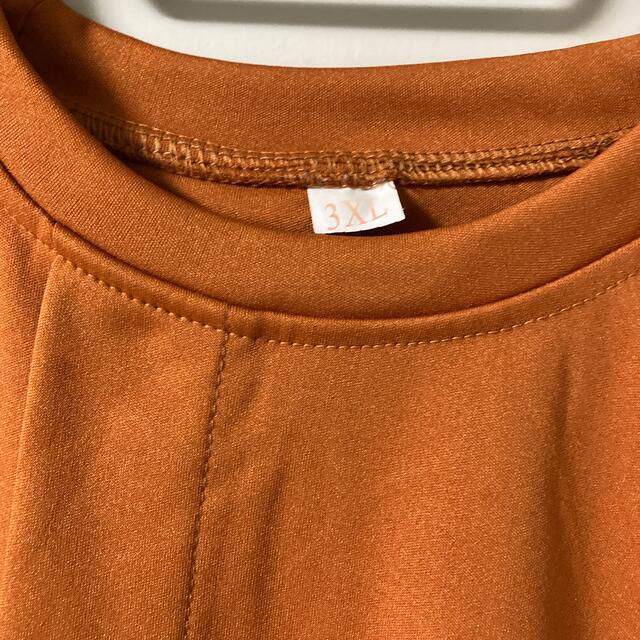 オレンジ　秋　トップス レディースのトップス(Tシャツ(半袖/袖なし))の商品写真