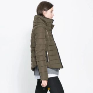 ZARA - 値下げ【新品】ZARAジャケット カーキ（取り外し可能ファー付き