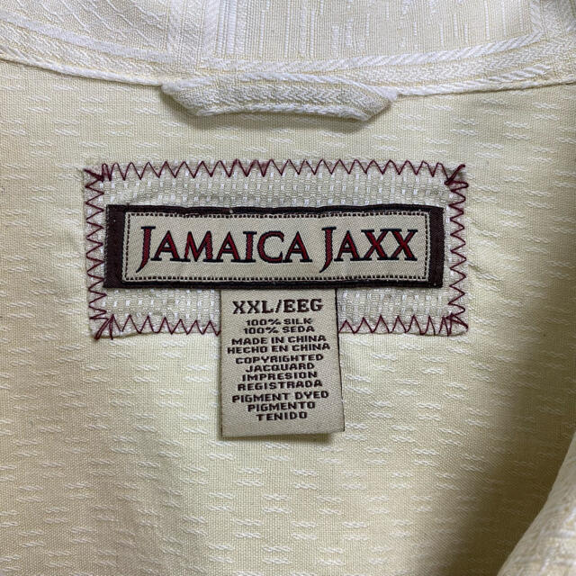 古着 アロハ シルクシャツ XXL 100% ワンポイント パイナップル柄 メンズのトップス(シャツ)の商品写真