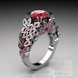 高級感 キラキラデザインリング　豪華指輪 ダイヤモンド 宝石(リング(指輪))