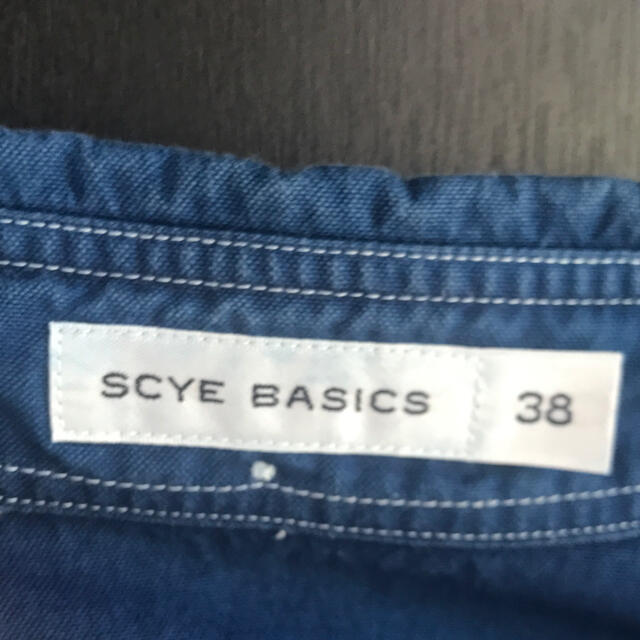 Scye(サイ)のSCYE BASICS サイベーシックス インディゴ ボタンダウンシャツ M メンズのトップス(シャツ)の商品写真