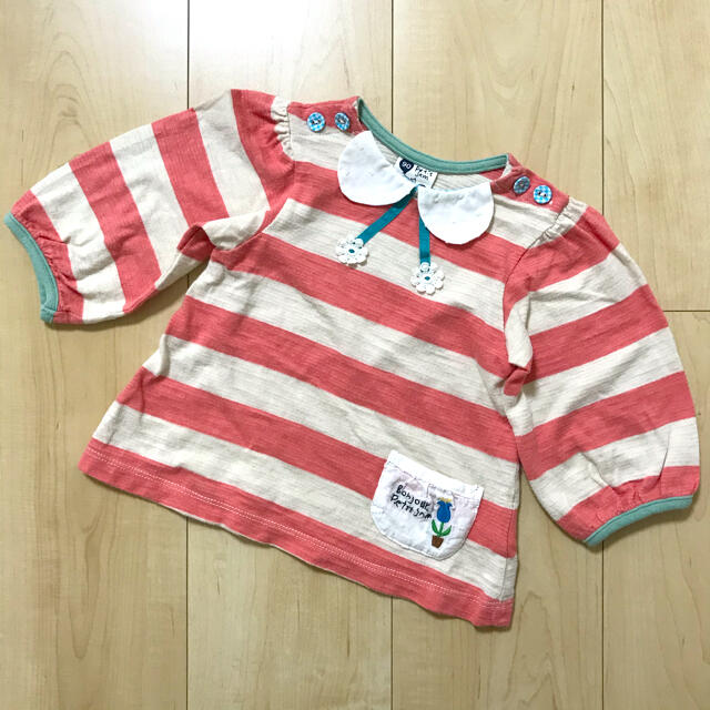 Petit jam(プチジャム)のプチジャム  ボーダーカットソー  キッズ/ベビー/マタニティのキッズ服女の子用(90cm~)(Tシャツ/カットソー)の商品写真