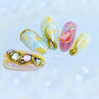 ニュアンスネイル/シェルネイル コスメ/美容のネイル(つけ爪/ネイルチップ)の商品写真