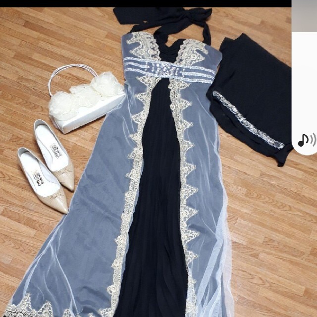 ロングワンピースドレス大きめ レディースのフォーマル/ドレス(ロングドレス)の商品写真