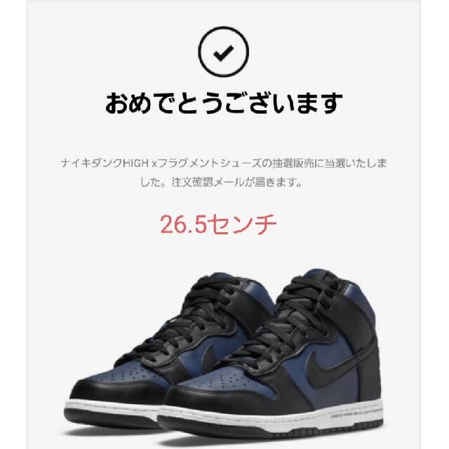 NIKE DUNK HIGH ×fragment ナイキダンクハイフラグメント