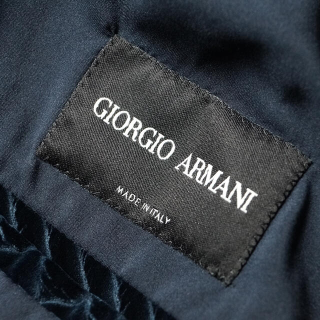 Giorgio Armani(ジョルジオアルマーニ)の新品ジョルジオアルマーニコレクションピースベルベットシェブロンジャケット46 メンズのジャケット/アウター(テーラードジャケット)の商品写真