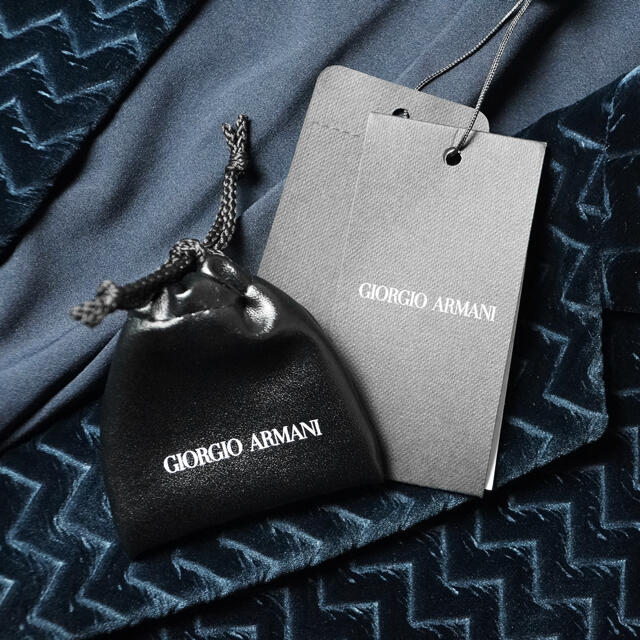 Giorgio Armani(ジョルジオアルマーニ)の新品ジョルジオアルマーニコレクションピースベルベットシェブロンジャケット46 メンズのジャケット/アウター(テーラードジャケット)の商品写真