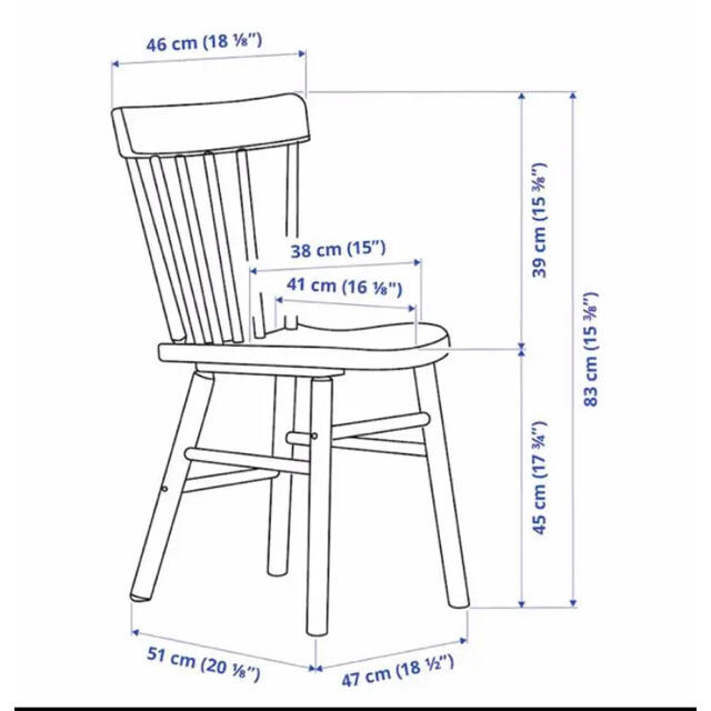 IKEA(イケア)のIKEA ダイニングチェア　NORRARYD ノッラリード インテリア/住まい/日用品の椅子/チェア(ダイニングチェア)の商品写真