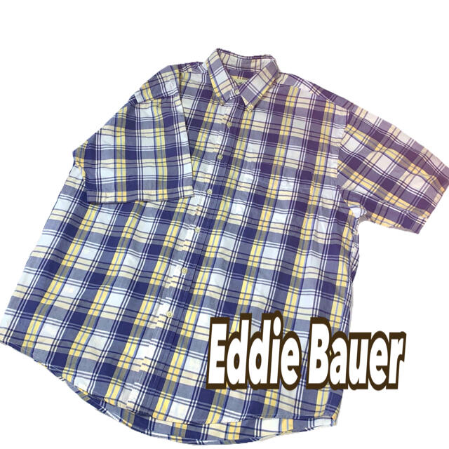 Eddie Bauer(エディーバウアー)の台湾製【Eddie Bauer】エディバウアー  チェック柄シャツ 大きめM  メンズのトップス(シャツ)の商品写真
