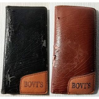 BOVI'S 長財布 ブラック&ブラウン【訳あり新品】(長財布)