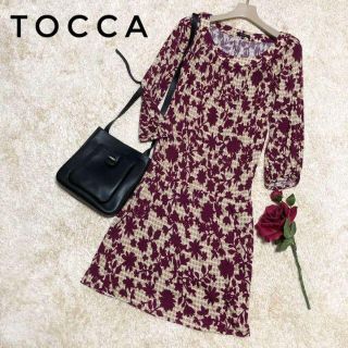 トッカ(TOCCA)の【インナーキャミ付き】TOCCA トッカ 花柄 ドット ストレッチ ワンピース(ひざ丈ワンピース)