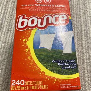 コストコ(コストコ)のbounce バウンス 240枚 乾燥機シート 未開封(洗剤/柔軟剤)