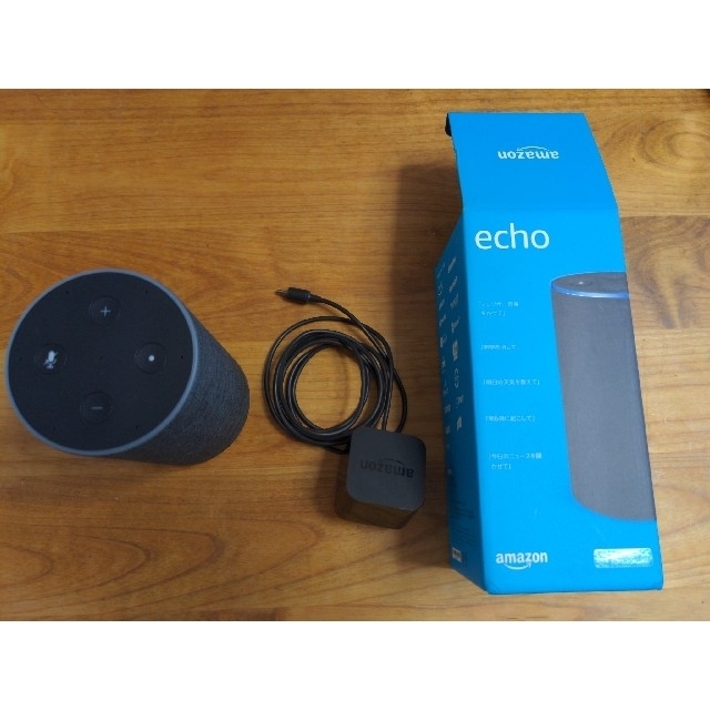 ECHO(エコー)のEcho 第2世代 - スマートスピーカー with Alexa、チャコール スマホ/家電/カメラのオーディオ機器(スピーカー)の商品写真