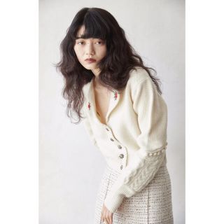 ベリーブレイン(Verybrain)のVerybrain Flower Embroidered Cardigan (カーディガン)