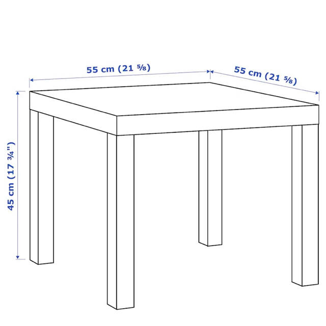 IKEA(イケア)の【新品】IKEA LACK ラック　サイドテーブル　ホワイト インテリア/住まい/日用品の机/テーブル(コーヒーテーブル/サイドテーブル)の商品写真