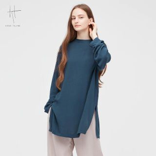 ユニクロ(UNIQLO)の7日終★XL今季新品HanaTajimaレーヨンジョーゼットチュニック(チュニック)