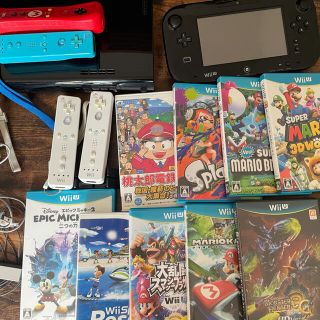 ウィーユー(Wii U)の【最終値下】Wii U (32GB)+ ソフト9本セット(家庭用ゲーム機本体)