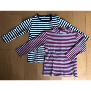 ムジルシリョウヒン(MUJI (無印良品))の【MUJI】無印　長袖カットソー　2枚組　サイズ90(Tシャツ/カットソー)