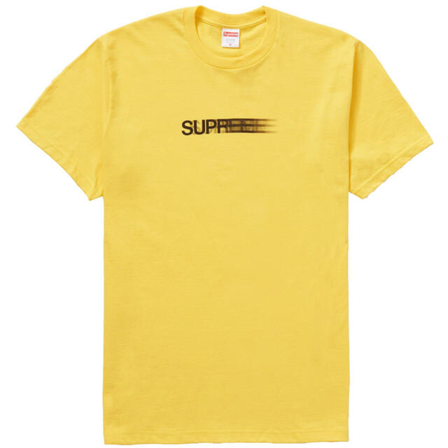 新品即決 Logo Motion Supreme - Supreme Tee Sサイズ Yellow Tシャツ+カットソー(半袖+袖なし)