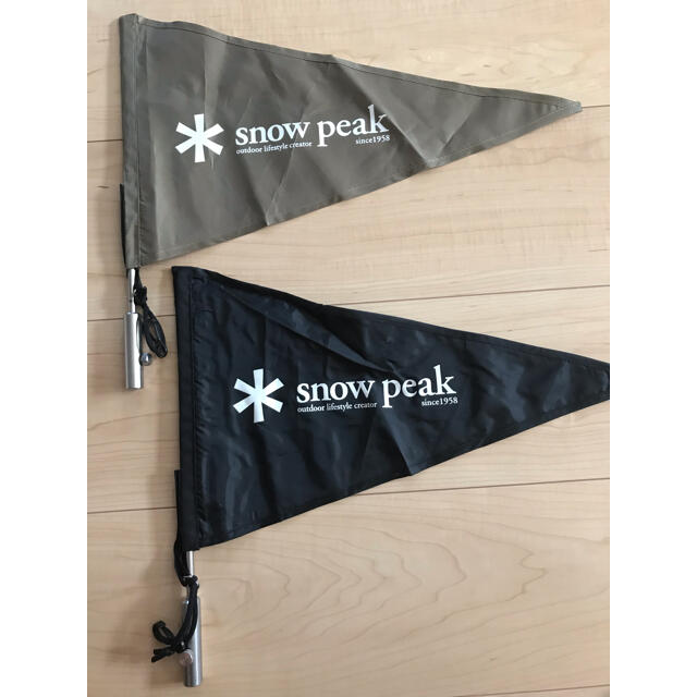 限定　廃盤　スノーピーク　タープフラッグ　ブラック　　Snow peak