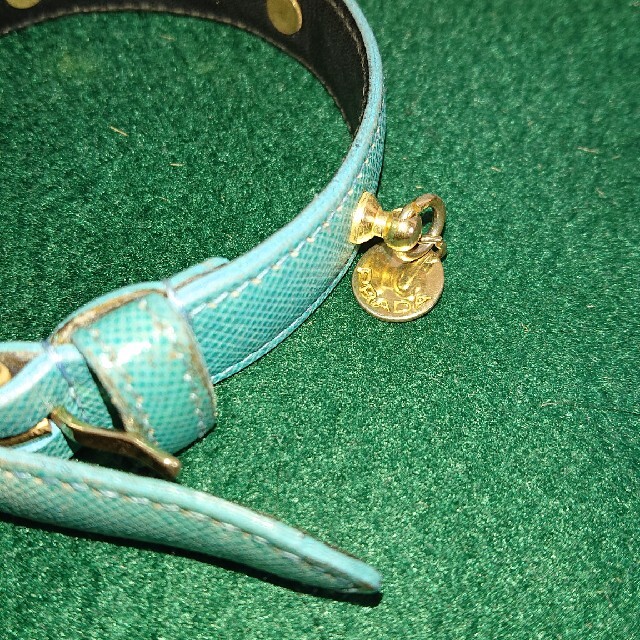 PRADA - 中古 PRADA プラダ の 首輪 水色 ‼️の通販 by まさっぷ's