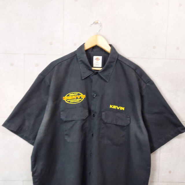 Dickies(ディッキーズ)のDickies 企業ロゴ　刺繍　ワークシャツ　ブラック　ストリートグッドプリント メンズのトップス(シャツ)の商品写真