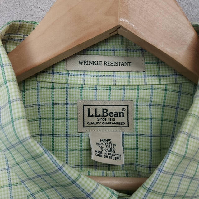 L.L.Bean(エルエルビーン)のエルエルビーン　半袖シャツ　チェック　オーバーサイズ　グリーン　ストリート メンズのトップス(シャツ)の商品写真