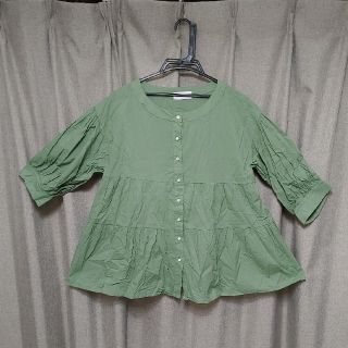 ★値下げ★【used】【美品】ティアードブラウス　授乳服・マタニティ服としても(マタニティトップス)