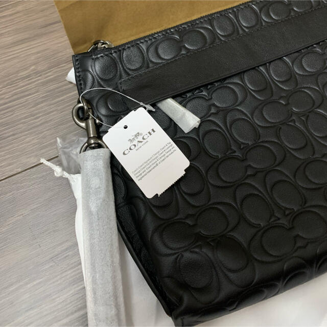 美品✨COACH クラッチバッグ セカンドバッグ シグネチャー ブラック