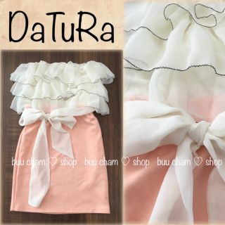 ダチュラ(DaTuRa)のフリルベアワンピース  ウエストリボン (ミニワンピース)