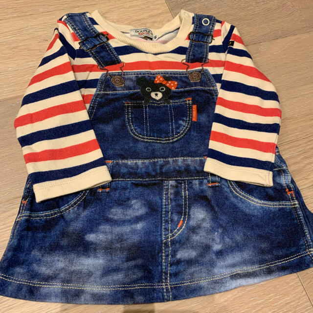 DOUBLE.B(ダブルビー)のダブルB♡80センチ、チュニックワンピースセット キッズ/ベビー/マタニティのベビー服(~85cm)(ワンピース)の商品写真