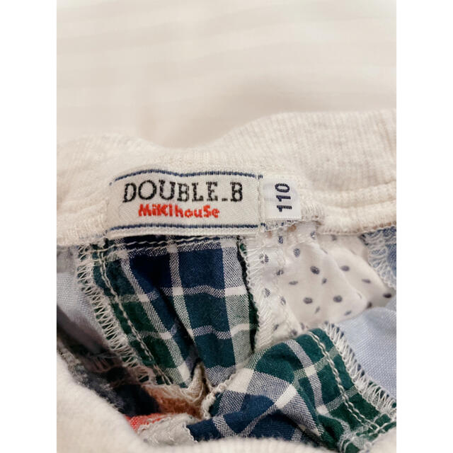 DOUBLE.B(ダブルビー)のDOUBL.B MIKIHOUSE ミキハウス パッチワーク風 スカート 110 キッズ/ベビー/マタニティのキッズ服女の子用(90cm~)(スカート)の商品写真