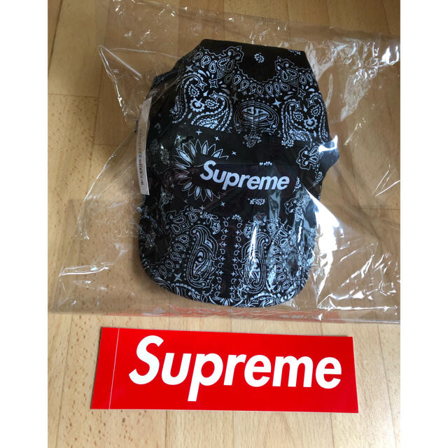 Supreme Bandana Camp Cap Black